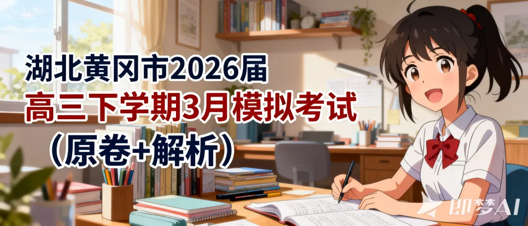 湖北黄冈市2026届高三下学期3月模拟考试(原卷+解析) 第1张