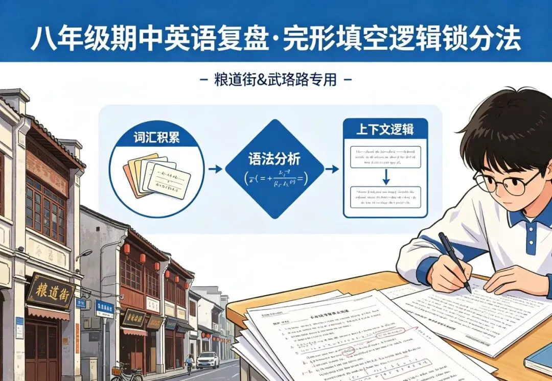 看了粮道街和武珞路八年级期中真题,真心觉得完形和作文应该这样拿高分,【Loly老师期中复盘分析】 第20张