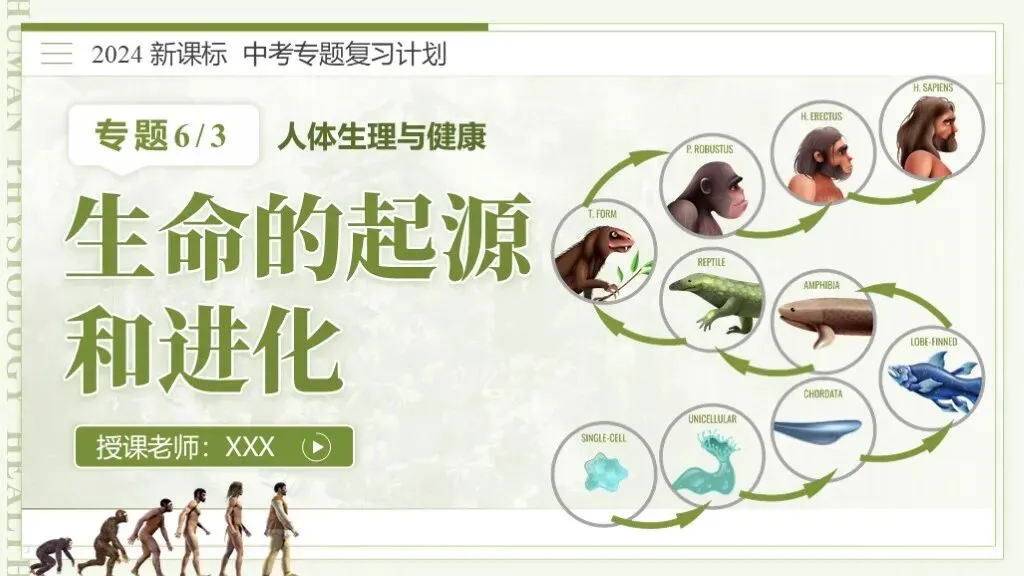 【26全新】生物中考专题复习 | 专题6-3《遗传与进化——生命的起源和进化》,附赠配套专题训练+解析! 第1张