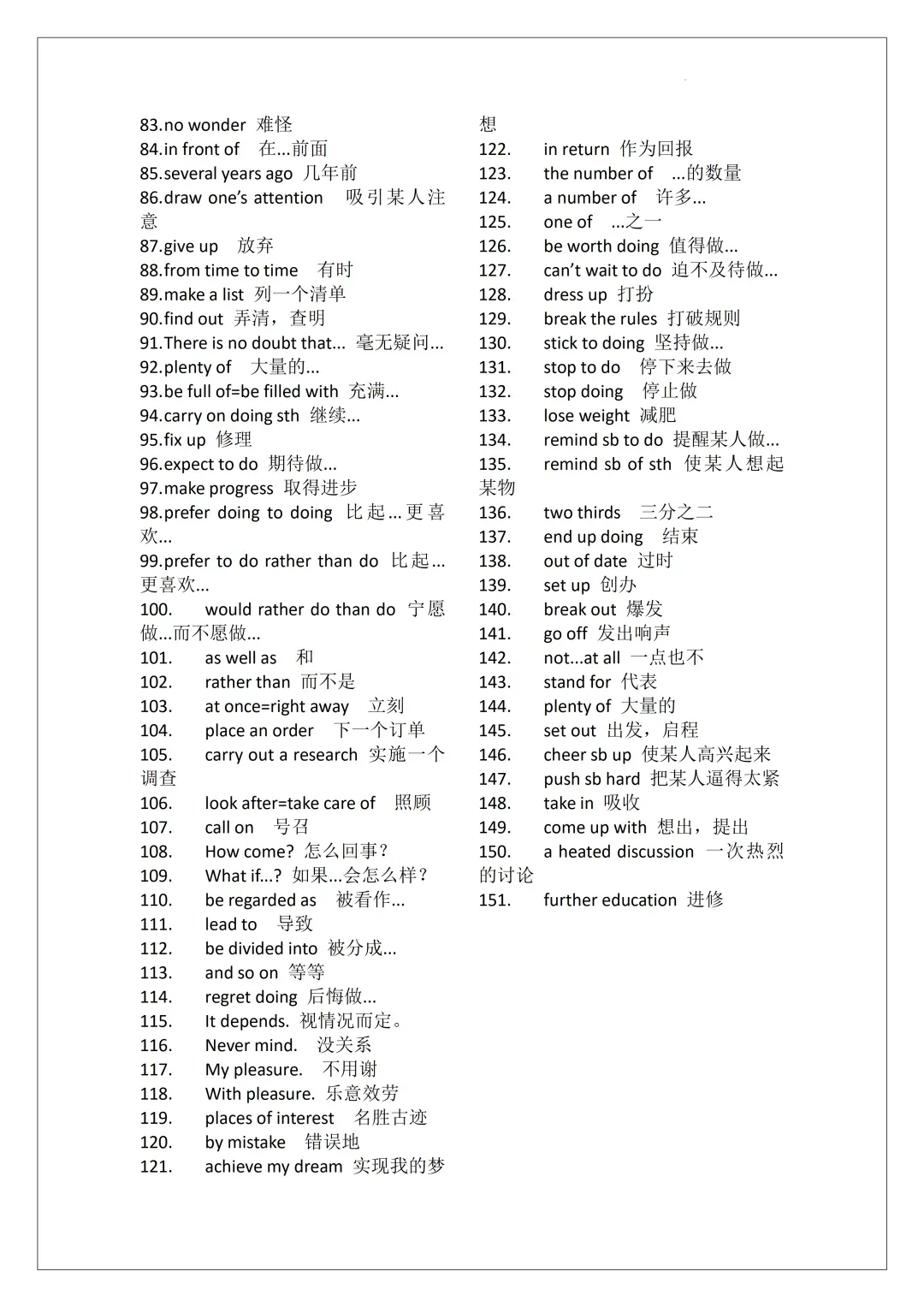 2026 中考必背|英语高频词词性分类整理 直接背 第9张