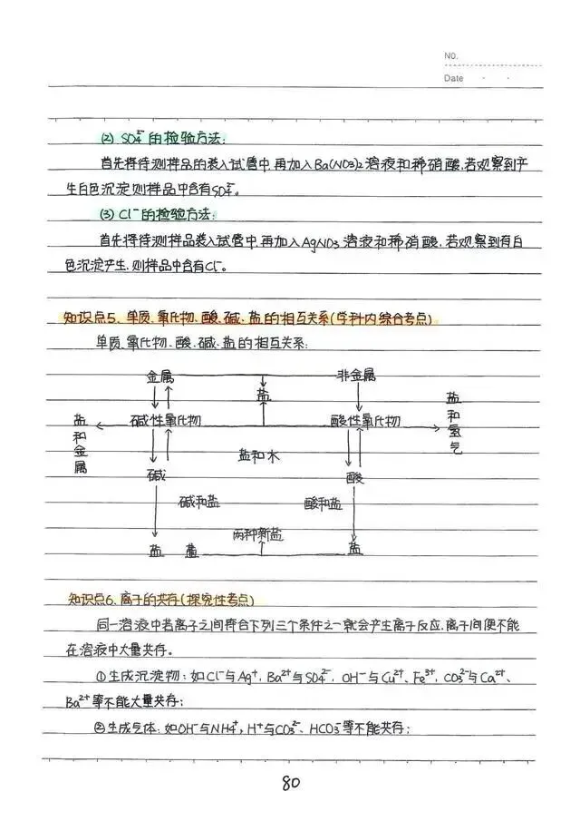 中考状元笔记,酸碱盐(部分)重点都给你写出来了! 第10张