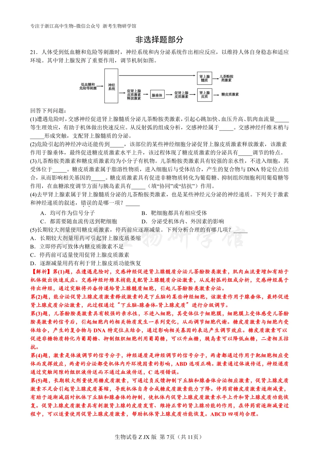 再刷真题|2024年浙江省6月选考试题及解析(官方解析) 第9张