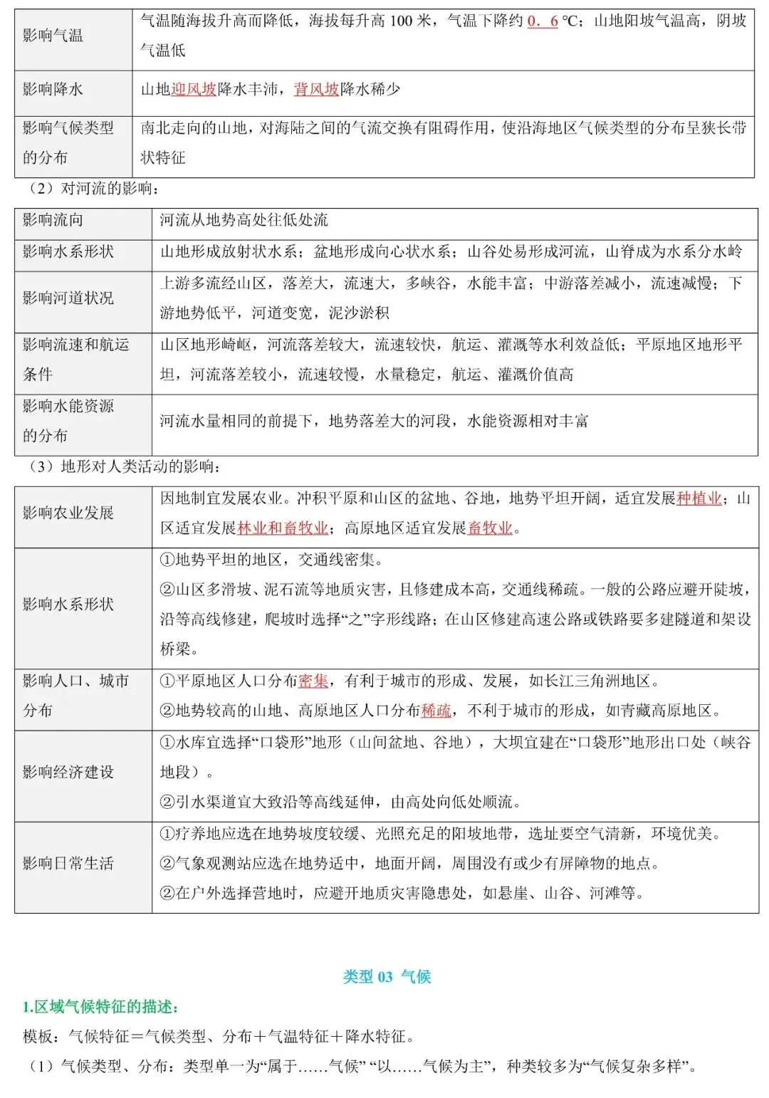2026年中考地理题型专项突破:自然地理要素分析(可下载) 第5张