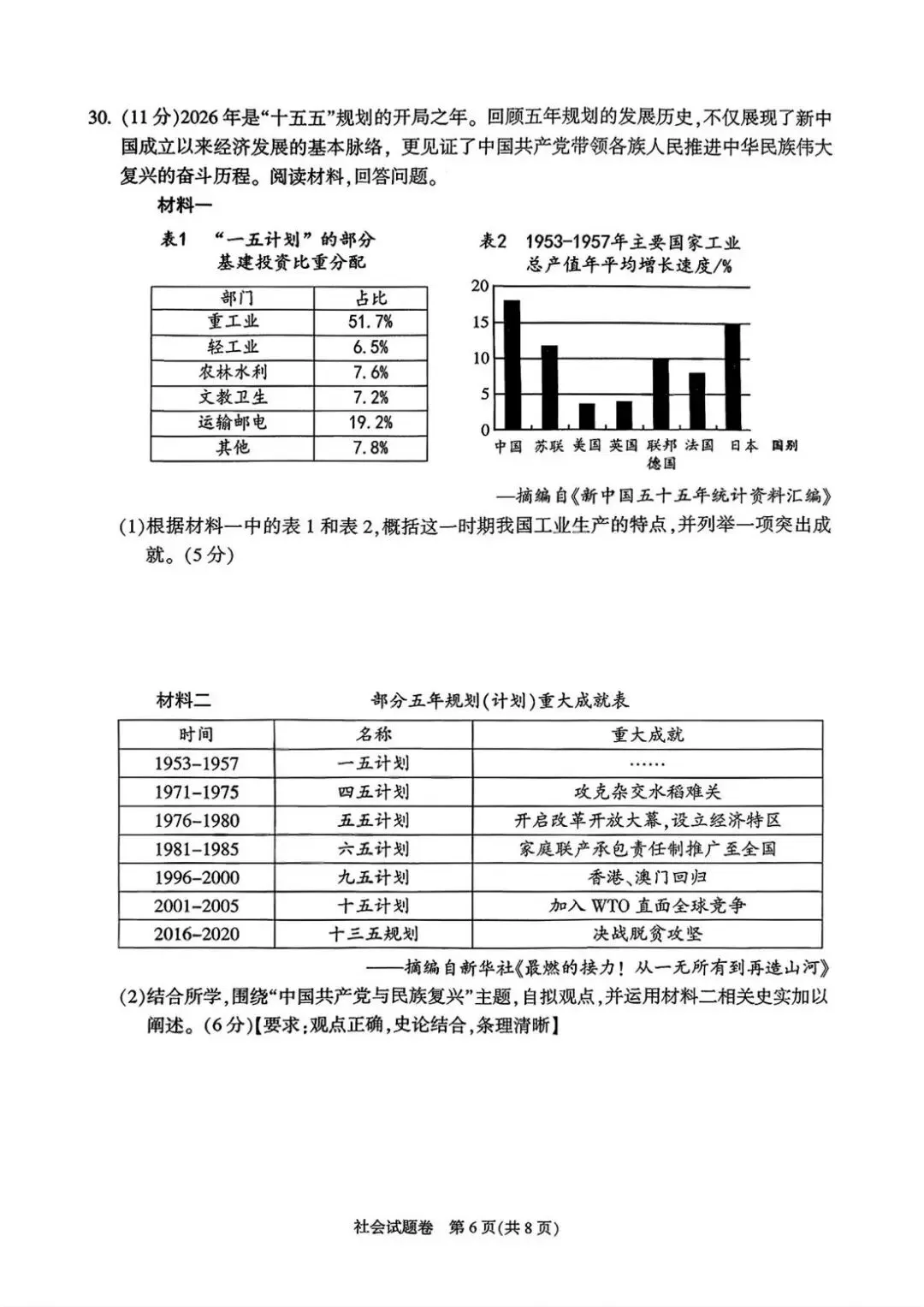 2026年4月杭州市富阳区中考一模试卷和答案,含英语听力,无水印免费下载 第37张