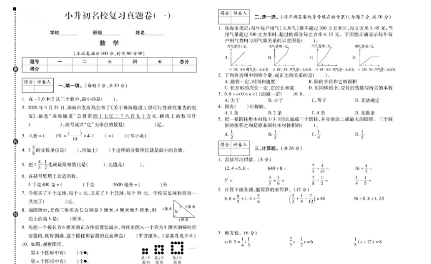 小升初16套全真模拟卷,练习吃透,考试轻松拿高分,高清电子档可打印! 第1张
