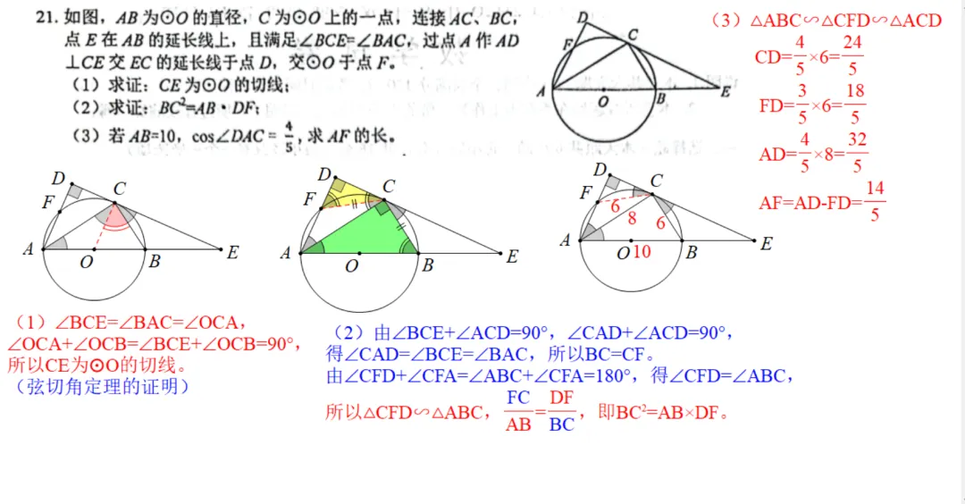 (4)萍乡市2026年九年级学业水平模拟考试数学试卷解析:第21、22、23题 第2张