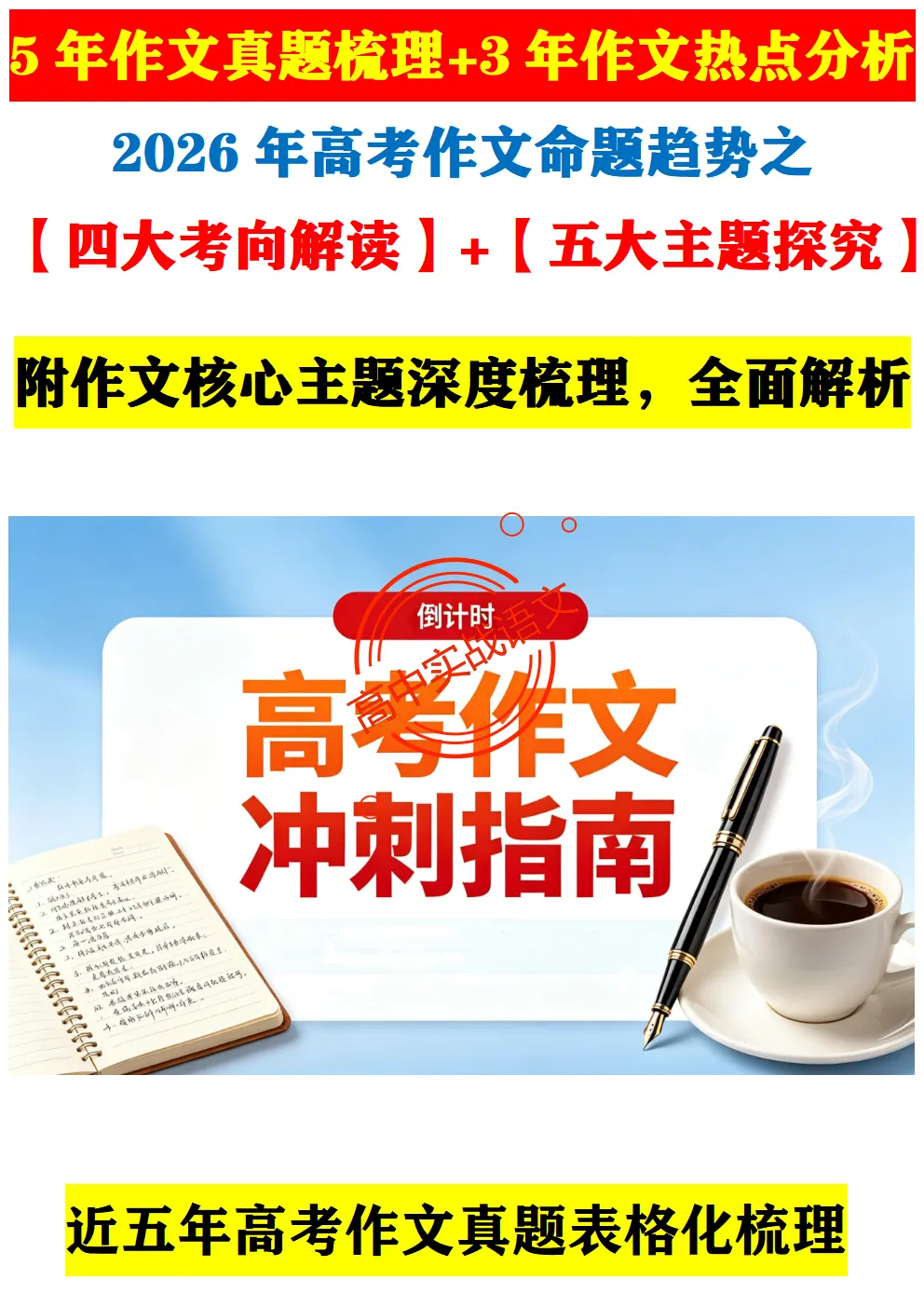 【作文冲刺指南】近5年作文真题梳理+近3年作文热点分析,2026年高考作文命题趋势【四大考向解读】+【五大主题探究】,附高考作文主题梳理 第14张