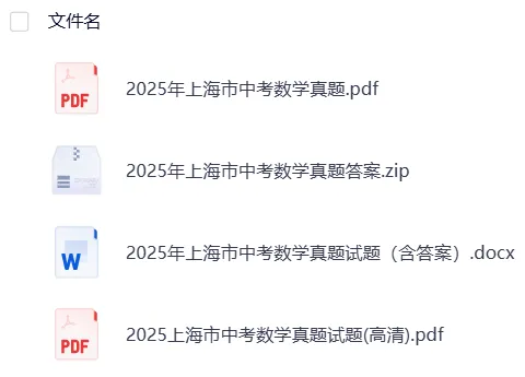 【中考】上海2025年中考真题试卷电子版||试题答案PDF(全科目)中考答案解析 第8张