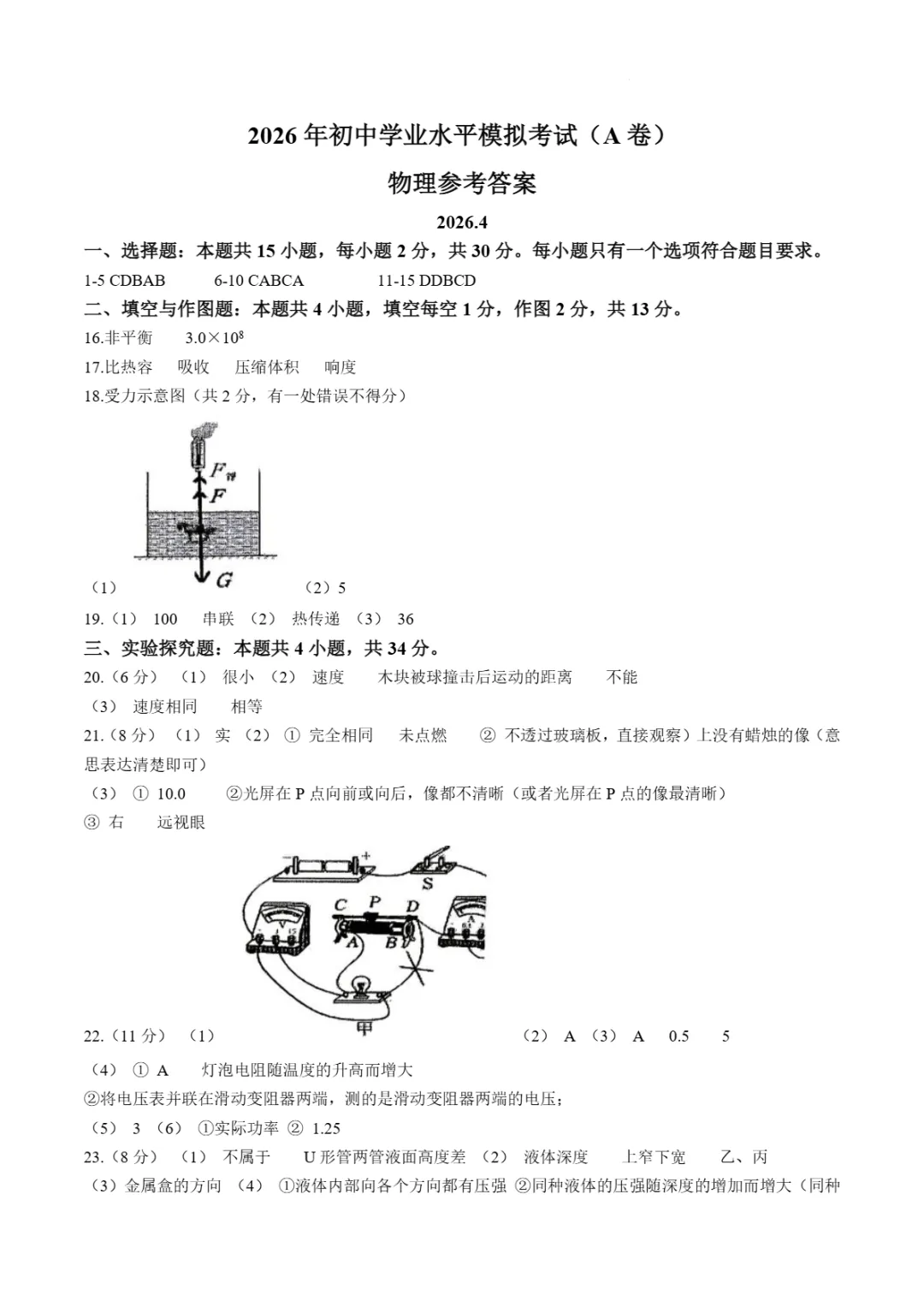 2026年山东省临沂市罗庄区初中学业水平模拟考试(A卷)试题 第14张
