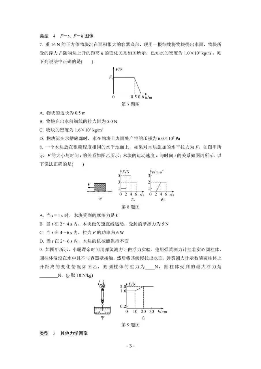 2026中考物理专项复习:图像信息题(附答案) 第3张