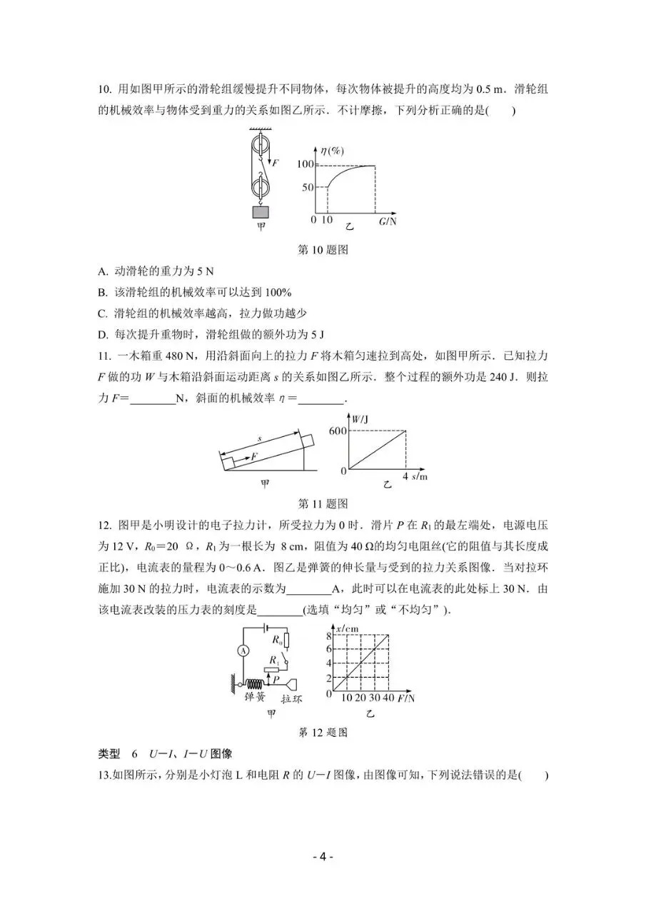 2026中考物理专项复习:图像信息题(附答案) 第4张