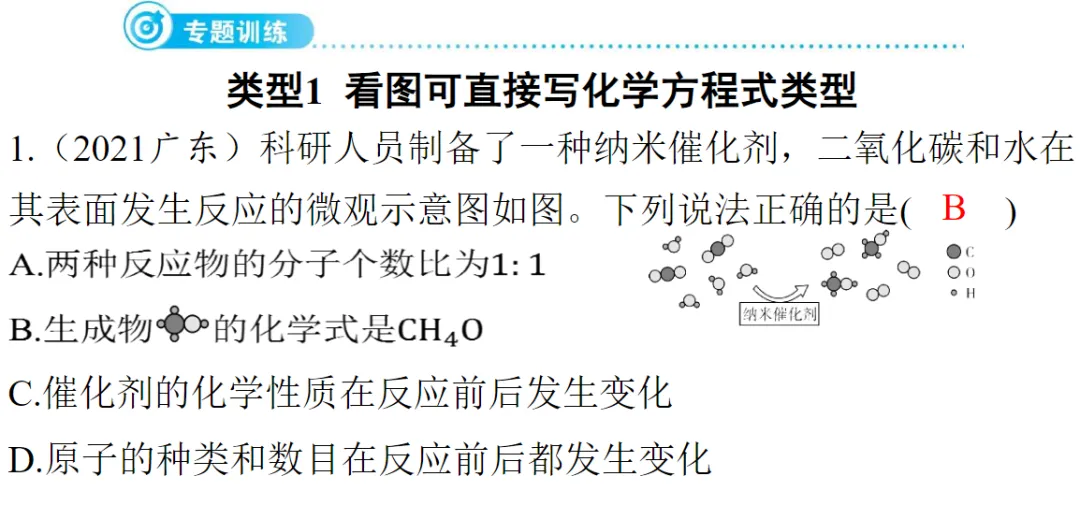 2026年中考化学专题复习微观反应示意图 第4张