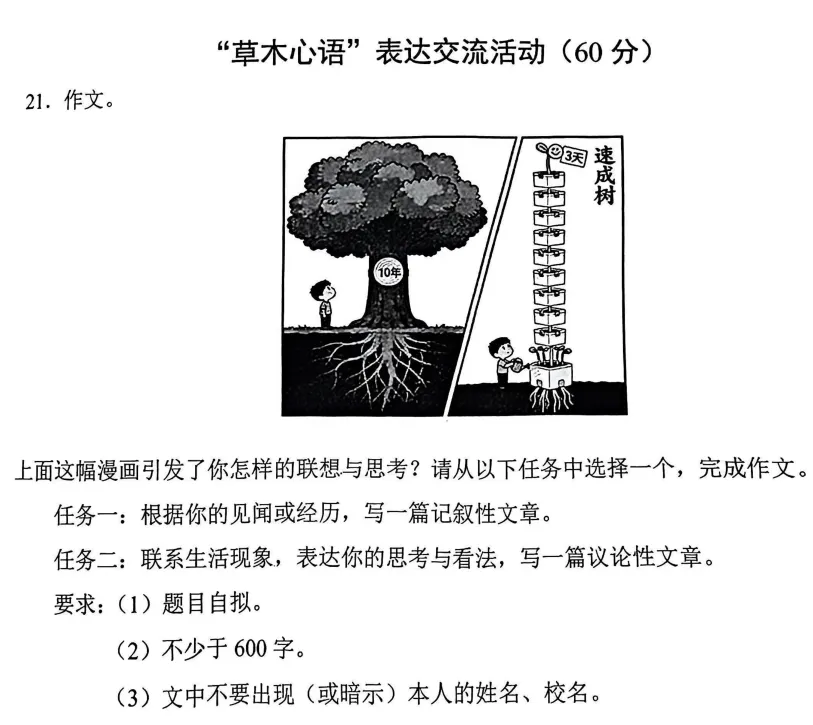 刚刚!2026苏州中考初三一模语文真题已出!难度平稳、作文思辨拉满! 第10张