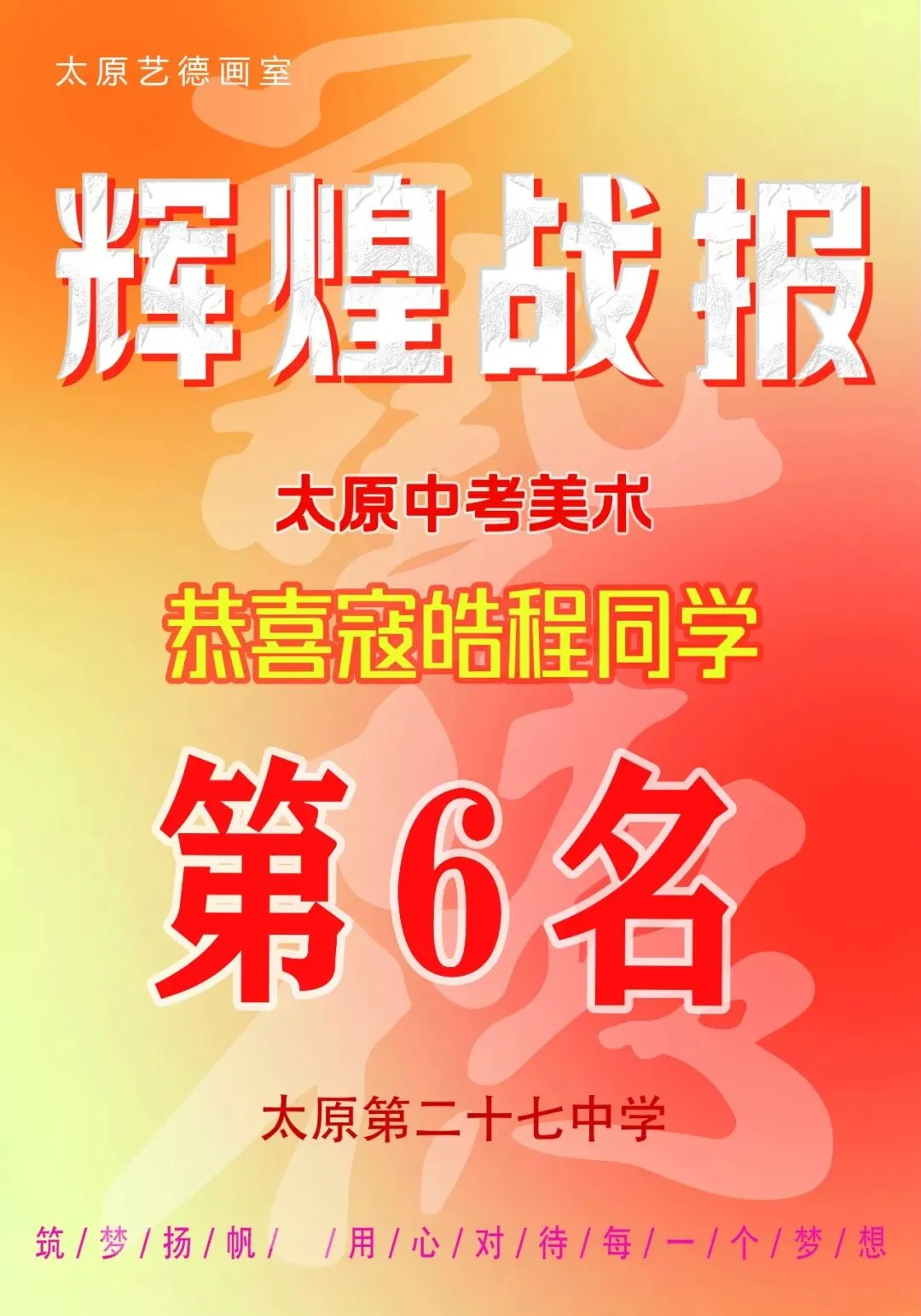 艺德画室中考美术成绩榜 第14张