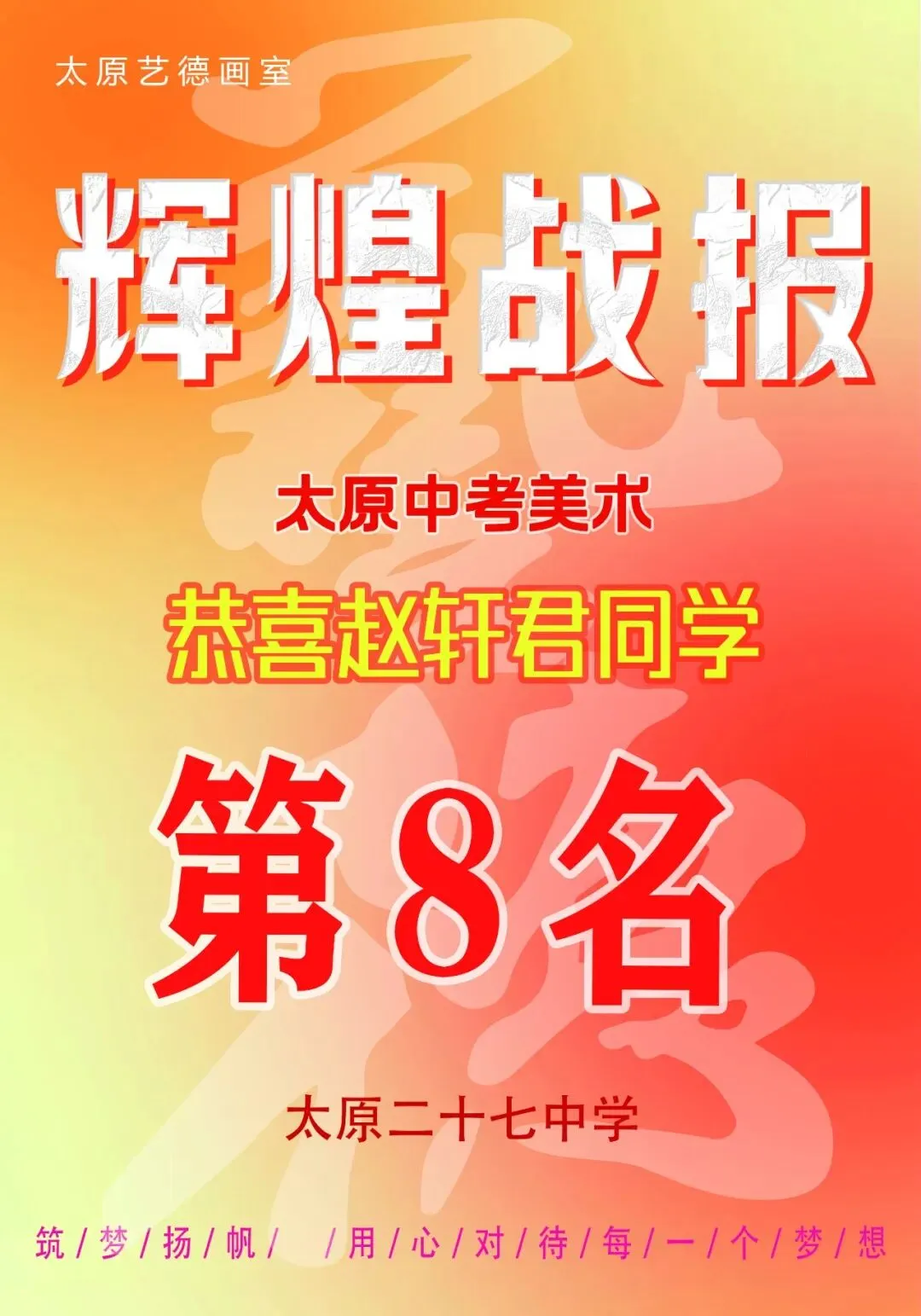 艺德画室中考美术成绩榜 第24张