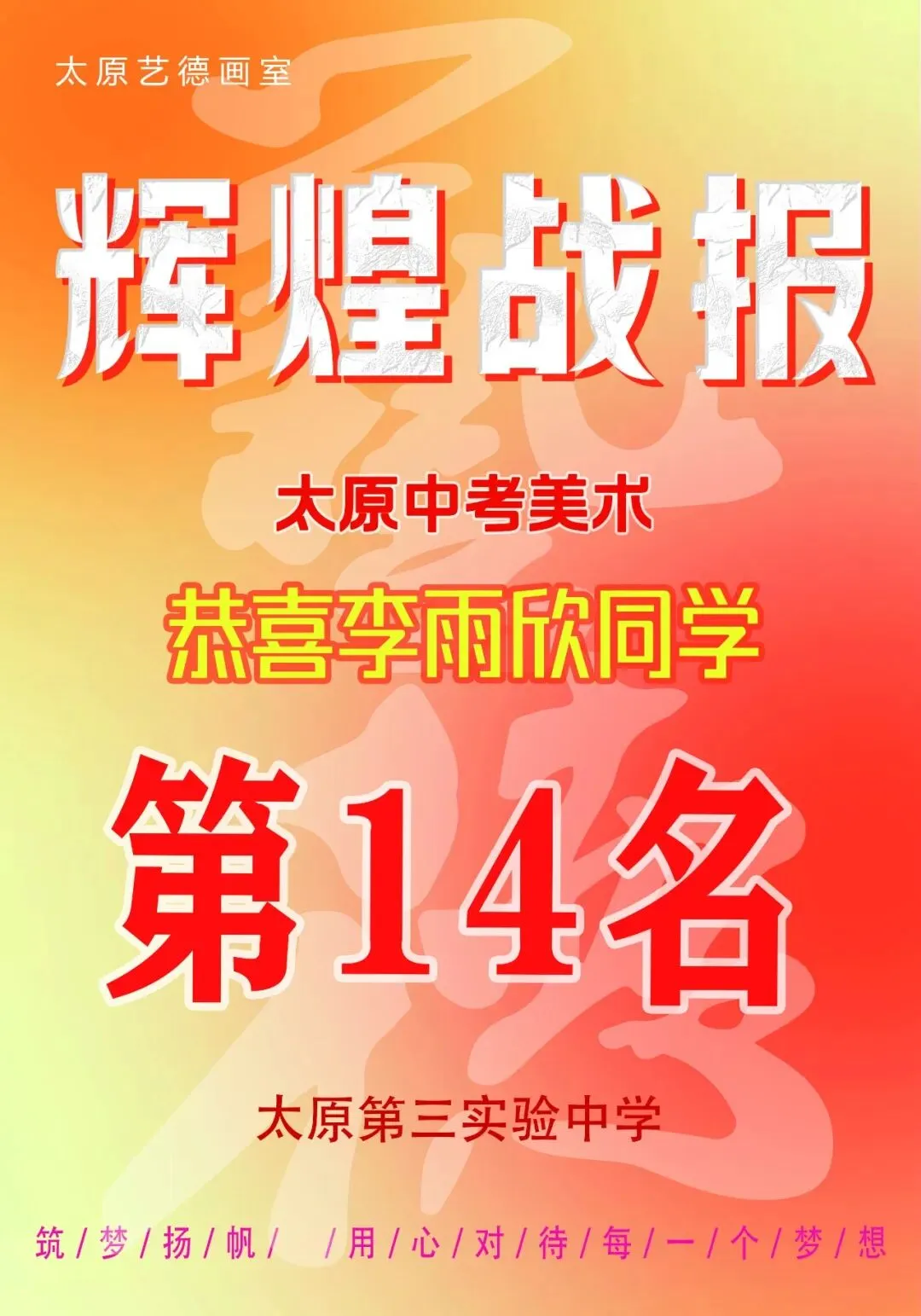 艺德画室中考美术成绩榜 第39张