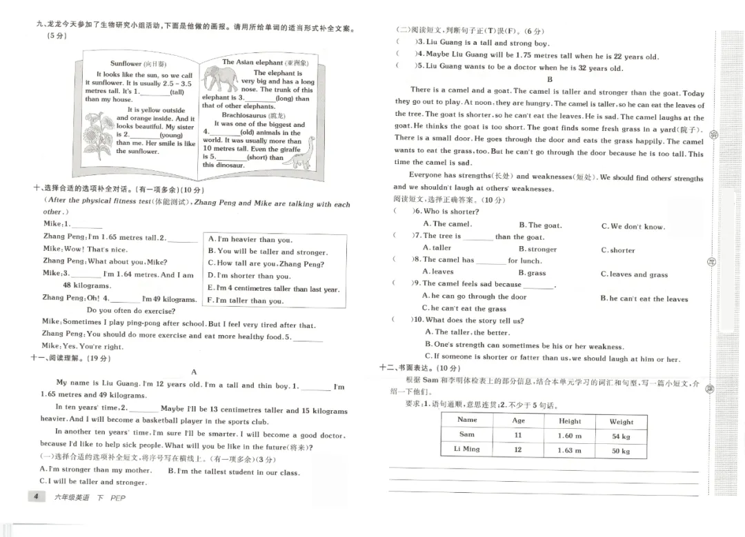 新教材六年级下册英语试卷,素养评估卷AB卷,含:1-6单元素养评估卷AB卷+期中卷+期末卷+期末专项复习卷,有听力+答案,文末可下载 第5张