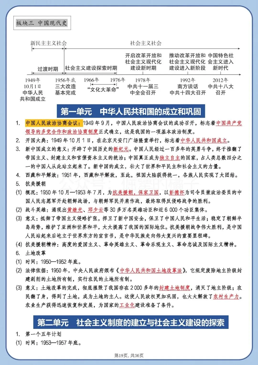 新中考历史《总复习必背知识点梳理》 第19张