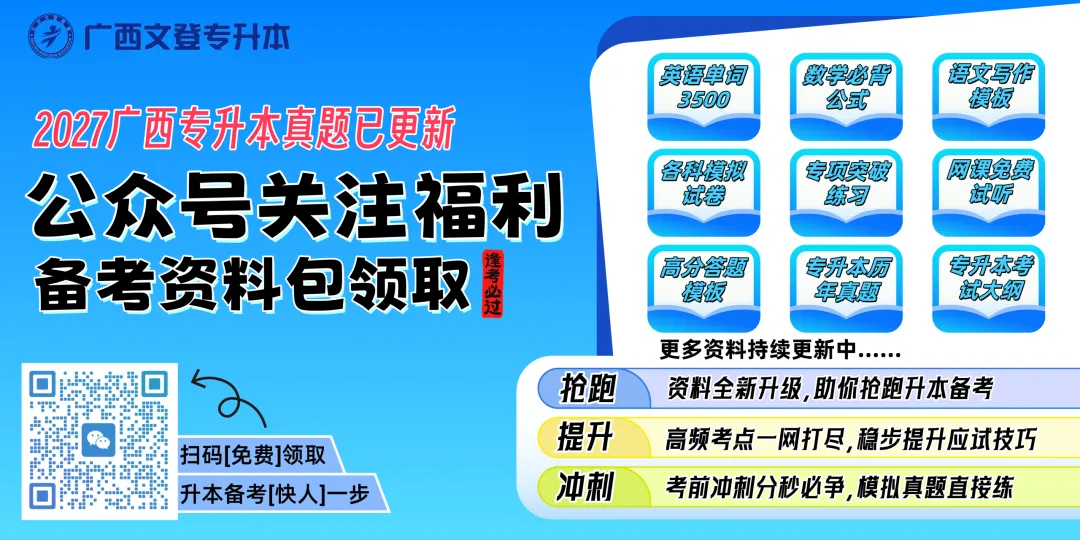 2026广西专升本招生统一考试英语真题(回忆版无阅读) 第1张