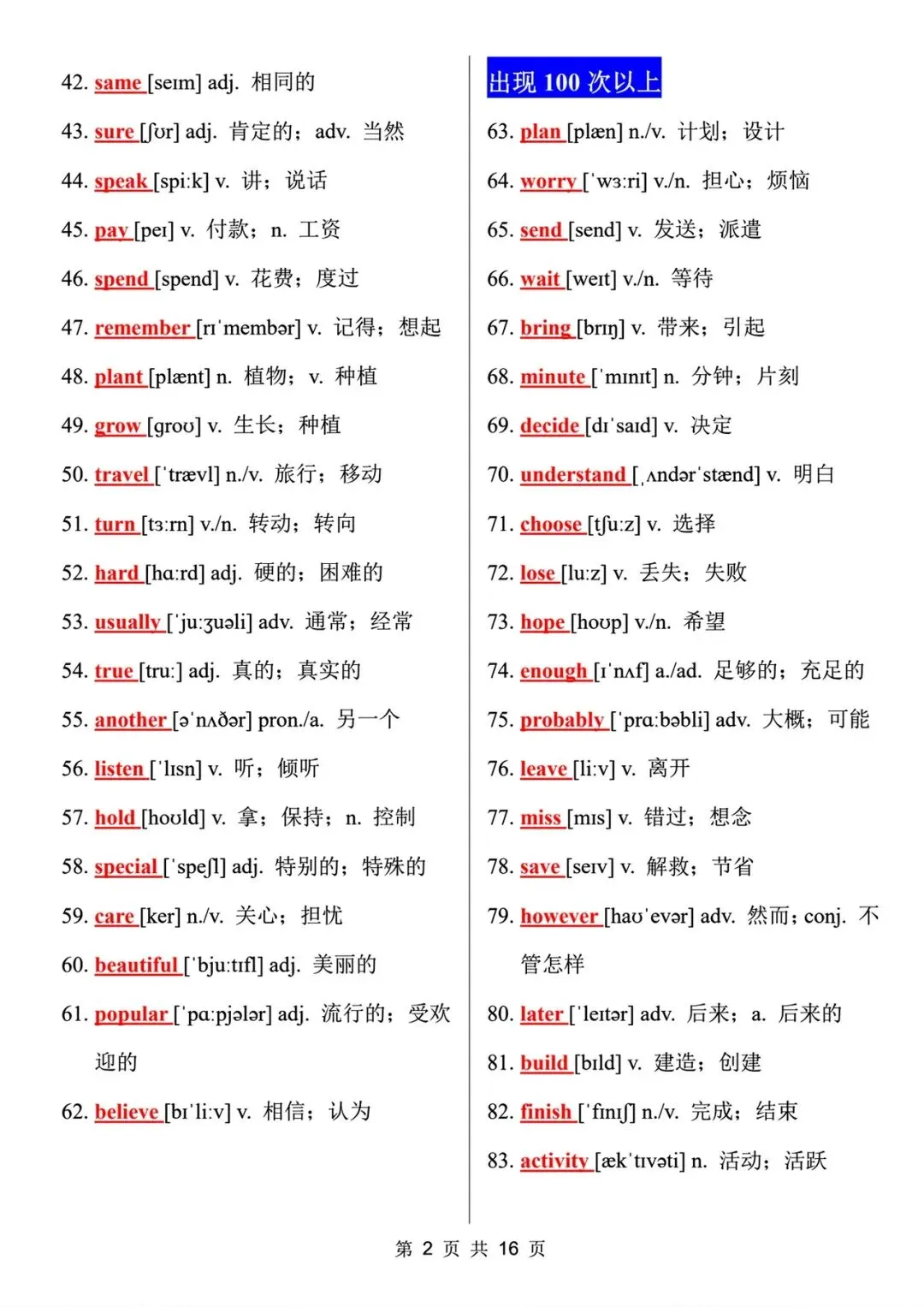 封神!真题刷烂才总结的688个中考高频词!背完中考英语直接开挂! 第3张