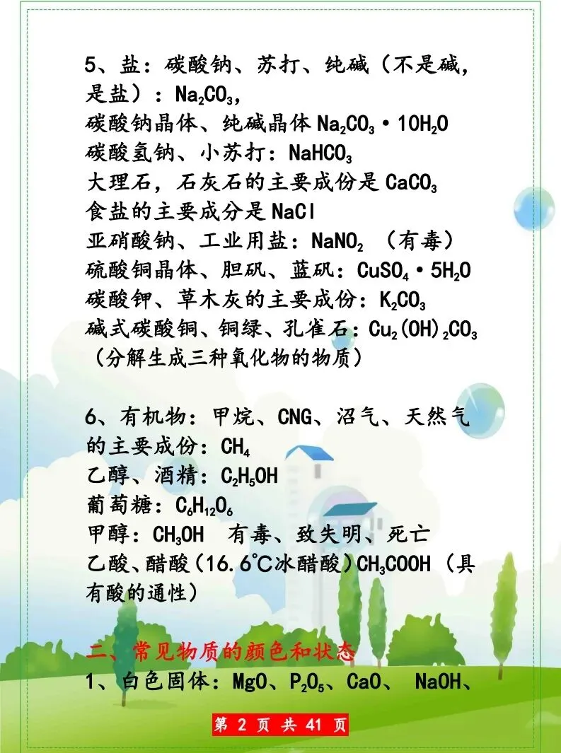 化学中考知识点汇总 第3张