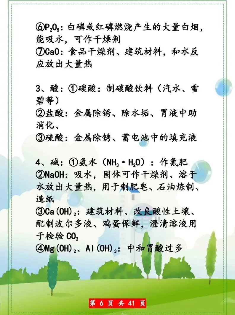 化学中考知识点汇总 第7张