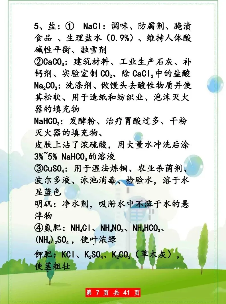 化学中考知识点汇总 第8张