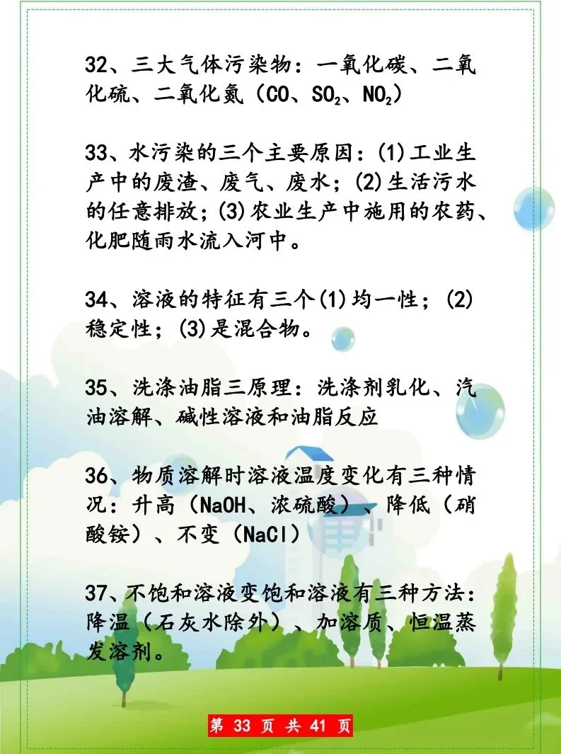 化学中考知识点汇总 第34张