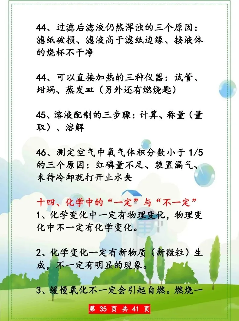 化学中考知识点汇总 第36张