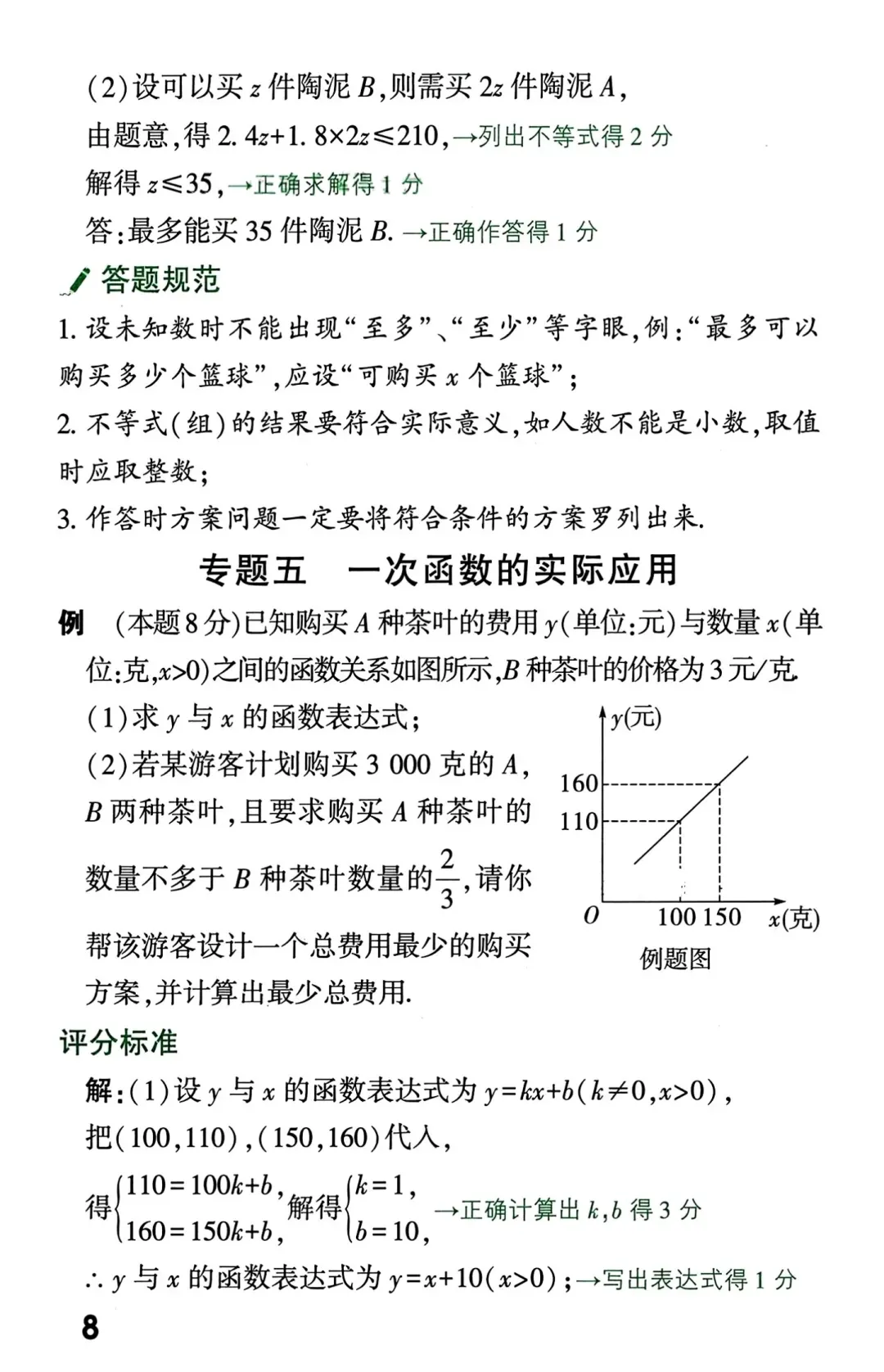 初中数学|中考数学解答题书写规范及评分标准,超实用! 第9张
