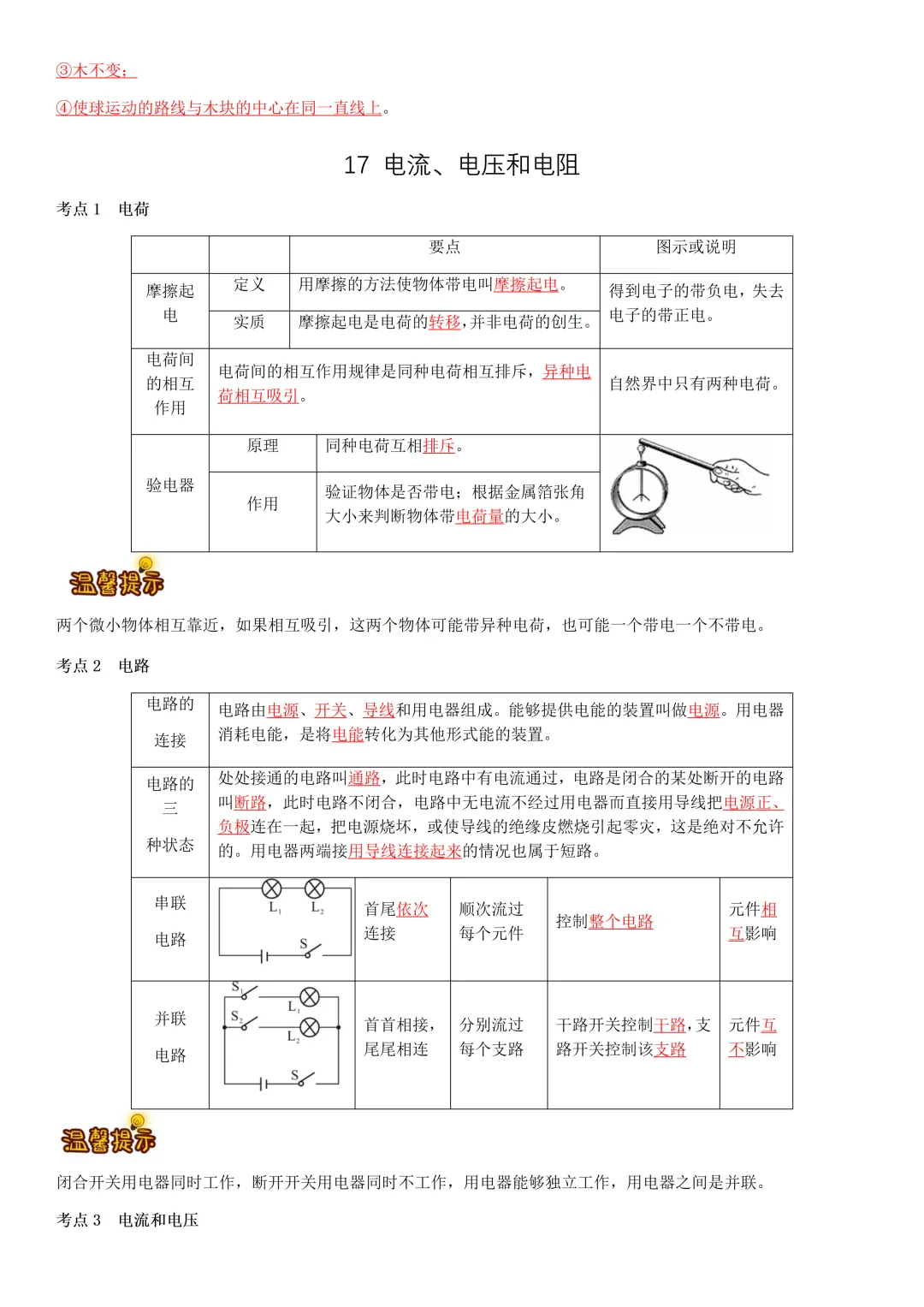 中考物理知识梳理汇总 第39张