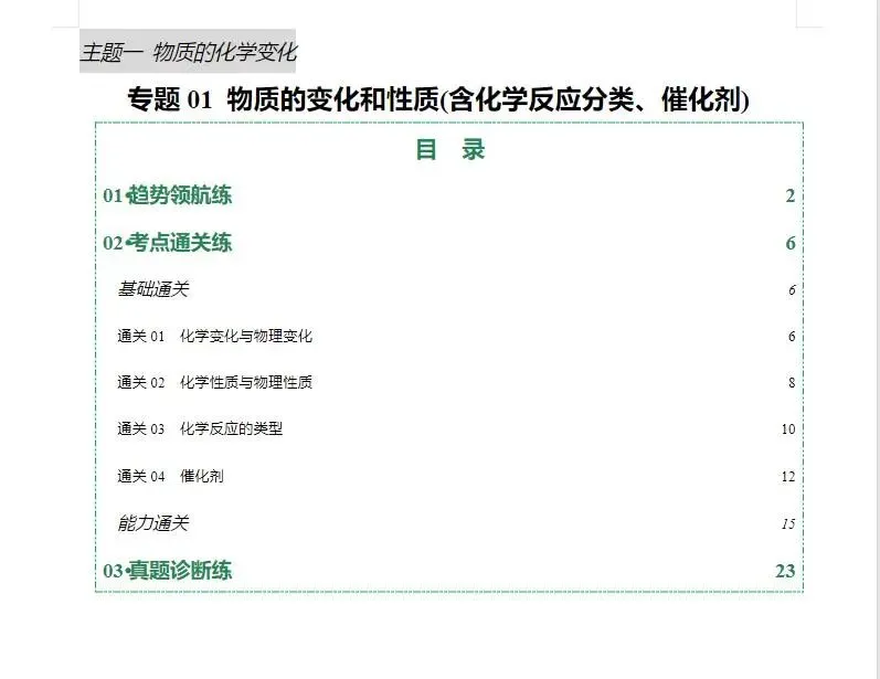 2026初中《中考化学•专项训练汇编》原卷版+答案解析版电子文档下载 第15张