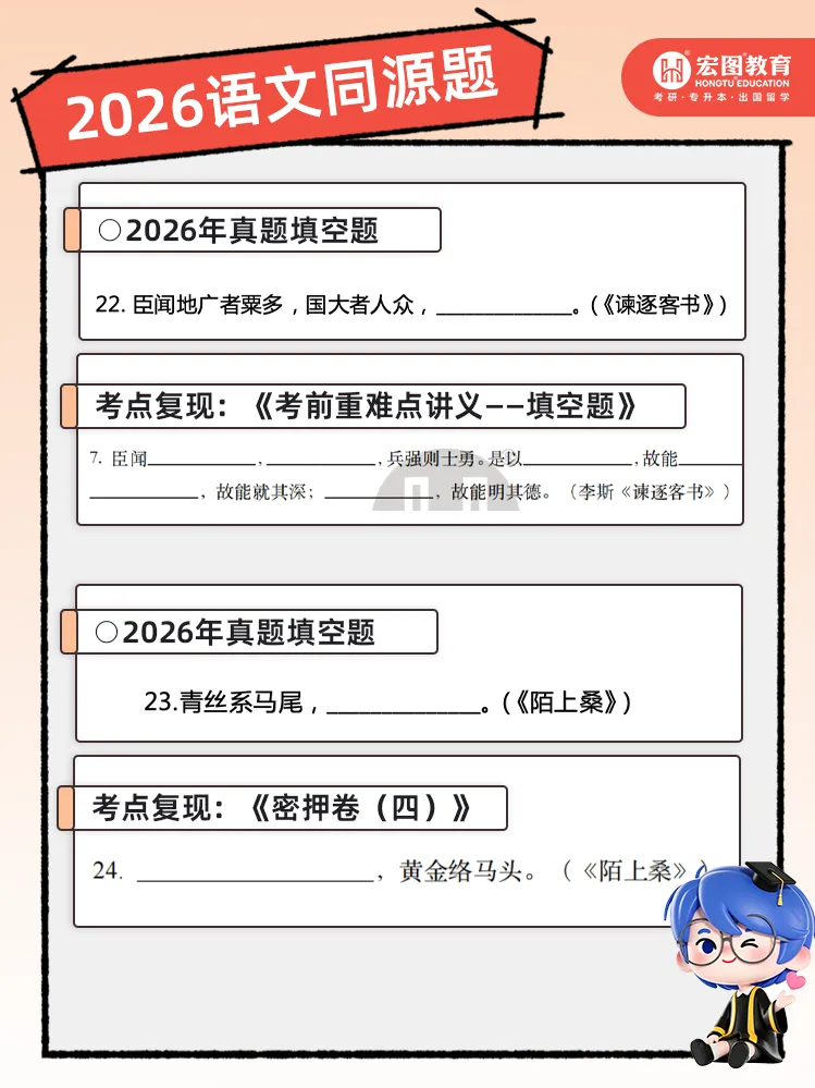 高分突围!2026 浙江专升本语文真题深度拆解,宏图全方位覆盖核心考点 第29张