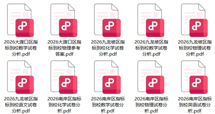 2026重庆指标到校真题完整版,建议收藏打印! 第36张