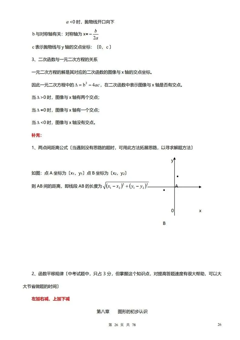 深圳初三学生注意!中考数学——超全78页知识点总结!家长替孩子收藏! 第26张