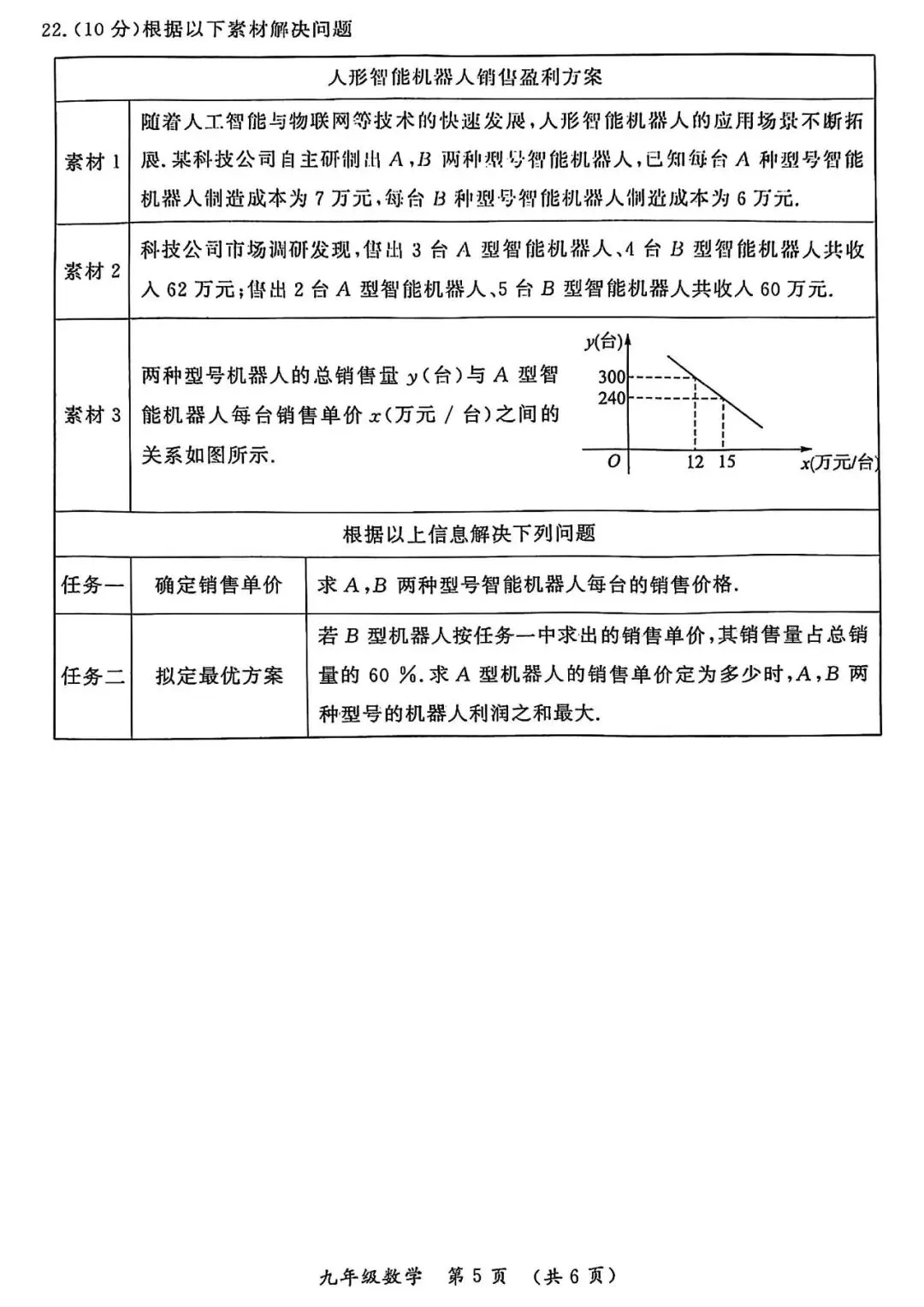 2026年中考数学第一次模拟测试卷及答案 第5张