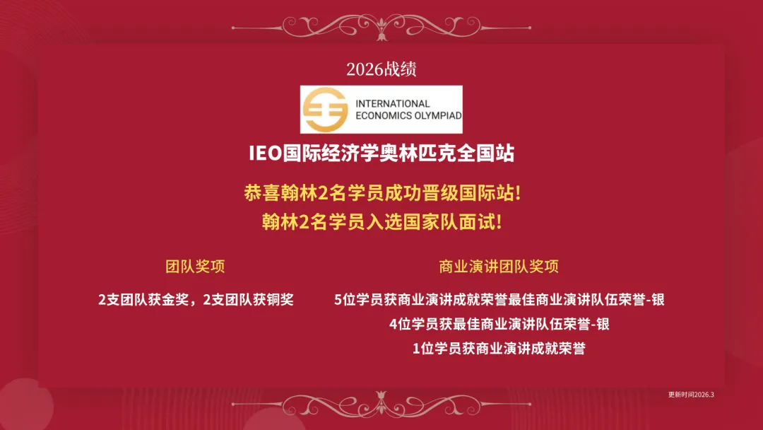 IEO经济奥赛考点全拆解!三大模块真题趋势与2026备考策略一文讲透 第2张