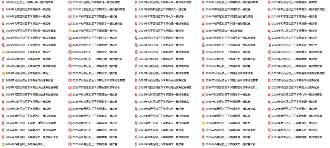 最新!滨海新区/东丽区/部分区一模真题试卷及答案 第3张