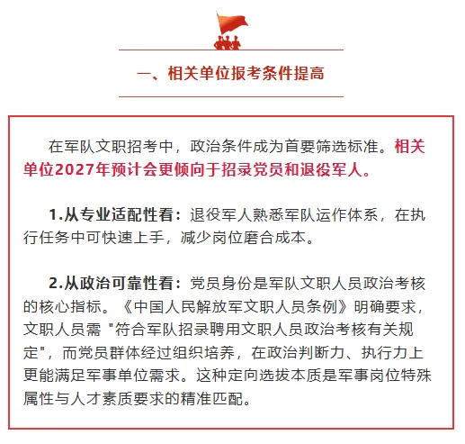 【重要消息】2027军队文职试卷难度“升级”!考情将会有大变化! 第8张