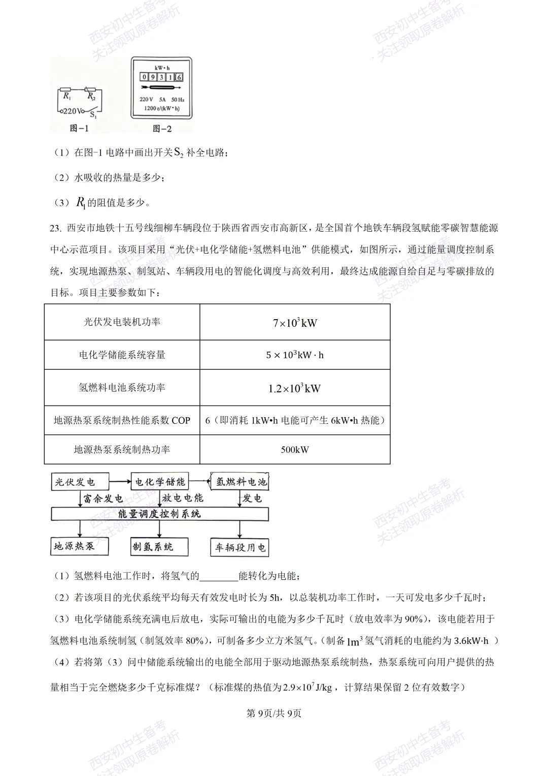 有答案!西安2026中考模拟:【西安三中】九年级一模考试【物理】免费下载 第15张