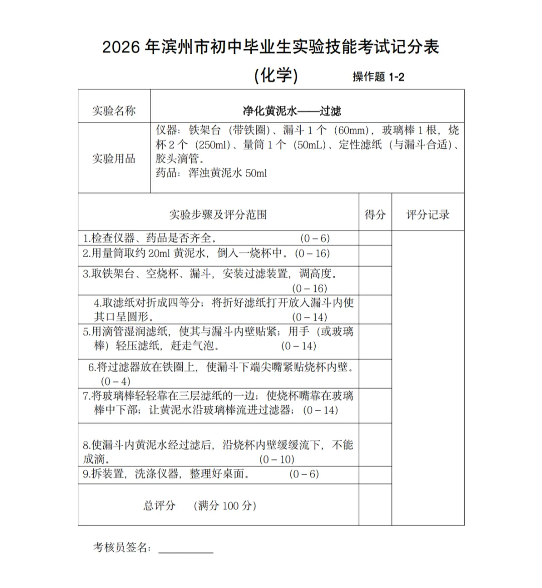 中考化学实验怎么拿满分?看这个视频+记分表就够了! 第4张