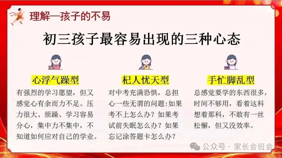 初三中考冲刺家长会ppt:家校携手 ,决胜中考!(含发言稿) 第17张