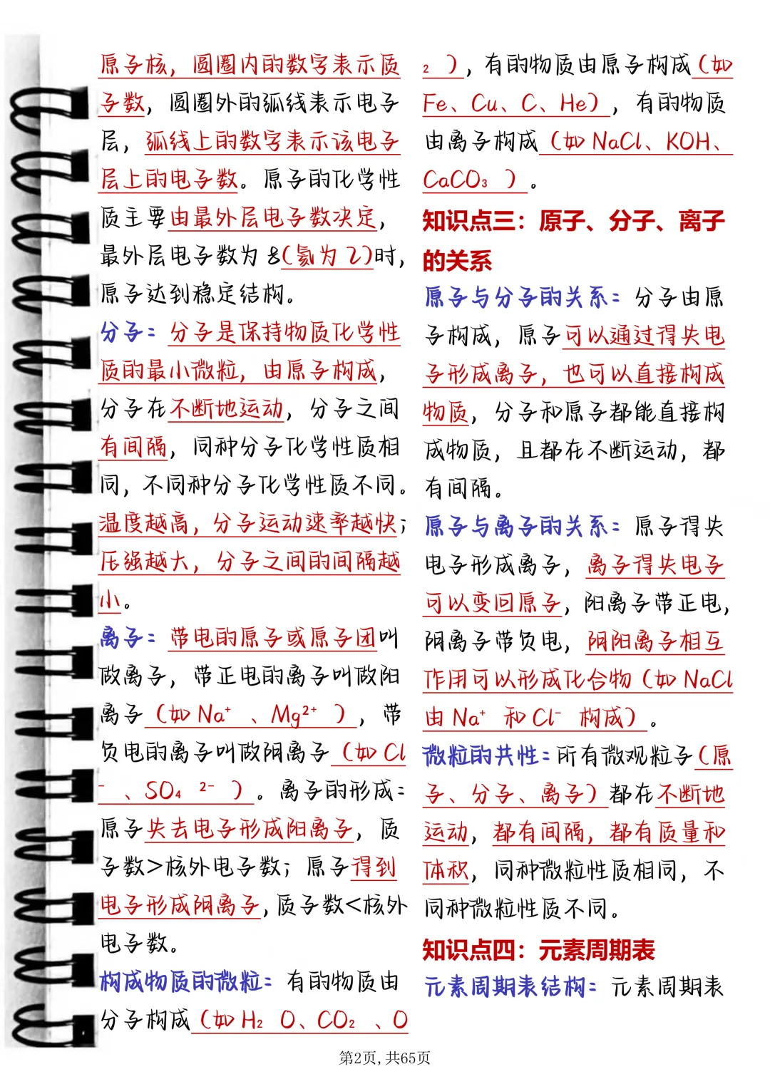 可以打印出来背诵的中考化学必背13个重点专题(打印版) 第2张