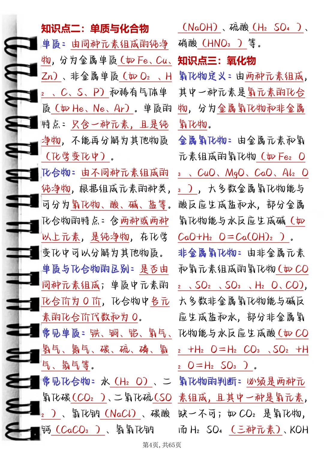 可以打印出来背诵的中考化学必背13个重点专题(打印版) 第4张