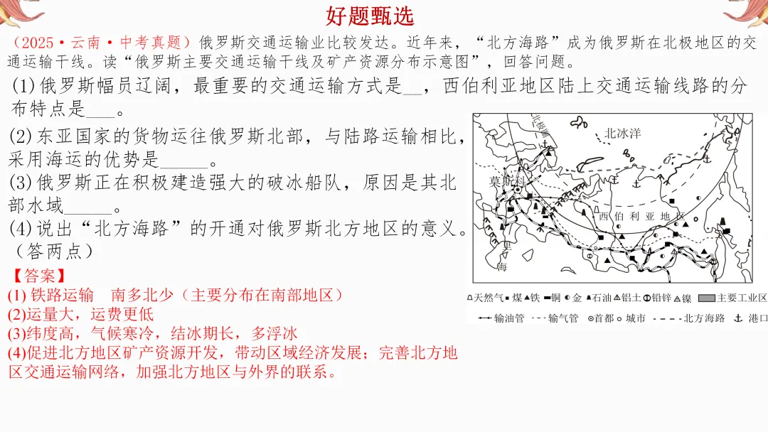 2026年中考地理复习【第二轮】 | 课题9《交通运输》,欢迎大家加入会员群,享受更多优惠! 第36张
