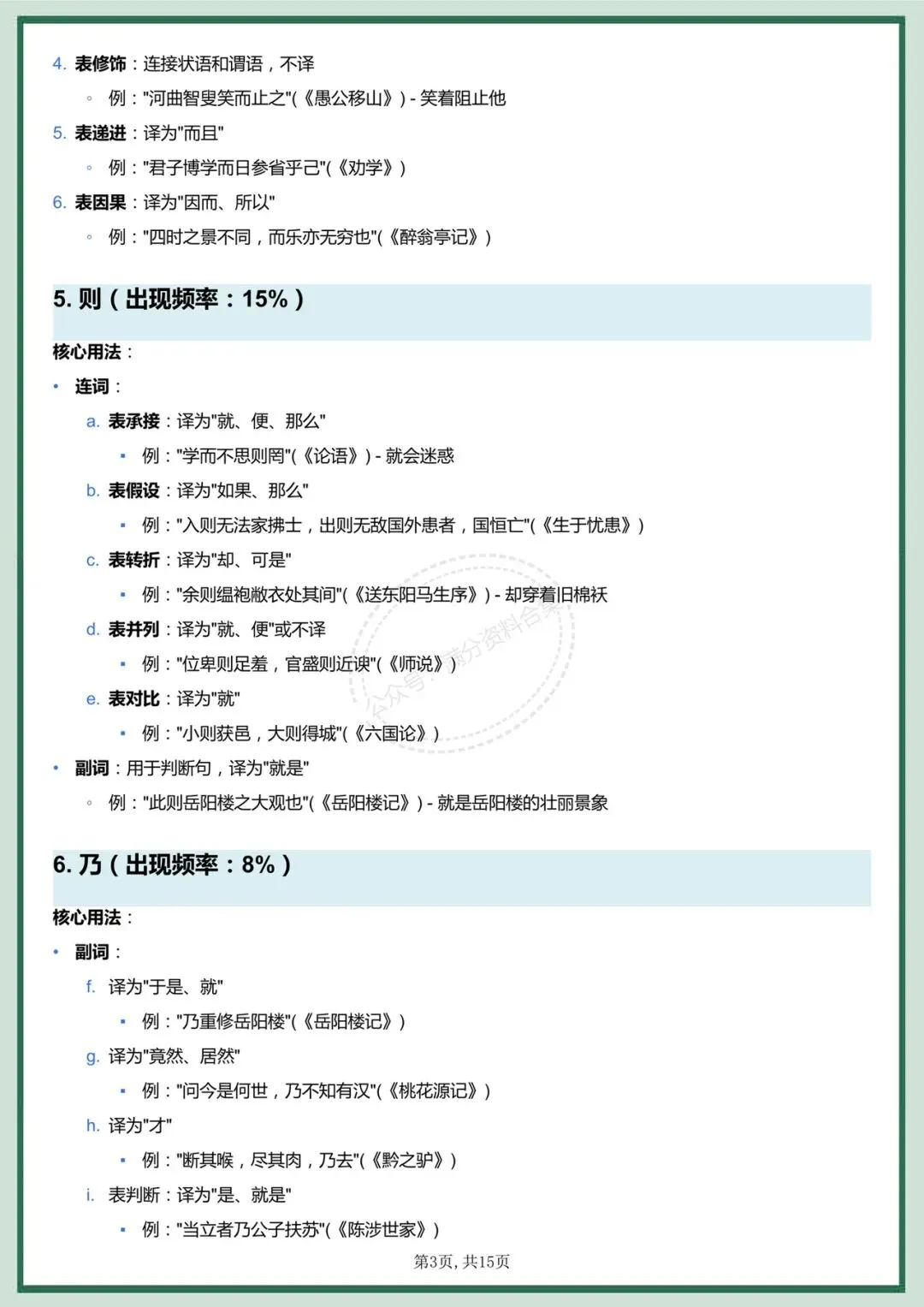 中考语文|2036年中考语文重点实词152个+虚词100个,中考文言文提分必备!有完整电子版可打印! 第10张