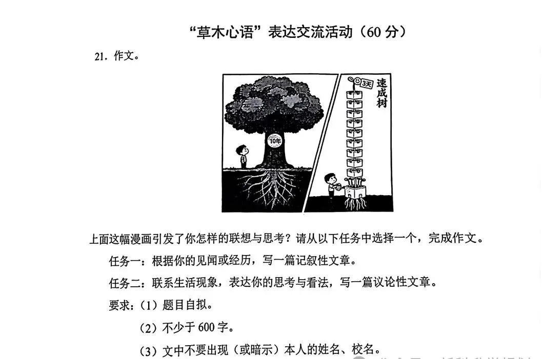 难写吗?2026苏州各区中考一模作文真题汇总 第3张