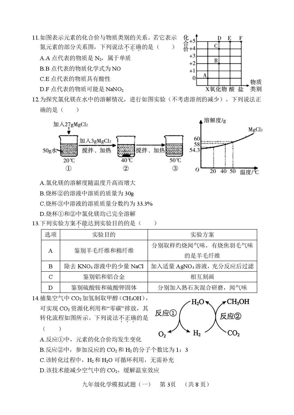 2026年中考模拟考试化学试题21 第3张