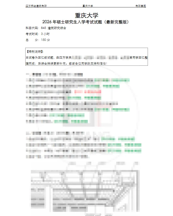 【2010-2026真题来袭】建筑学考研:老八校,新八校,越考越简单??附16校历年考研! 第23张