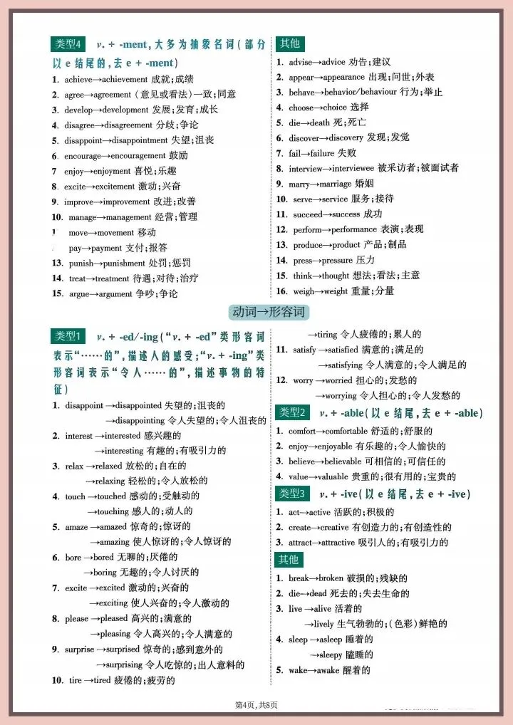 【中考英语】2026年中考英语《词形变化速记》完整电子版可打印! 第12张